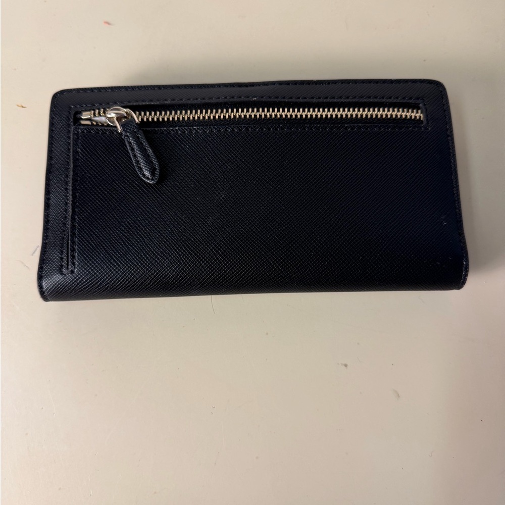 kate spade black saffiano continental zip wallet - Picture 6 of 11